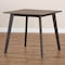 Baxton Studio Britte Mid-Century Dark Oak Brown Finished Square Wood Dining Table 161-10464 - alternate 3